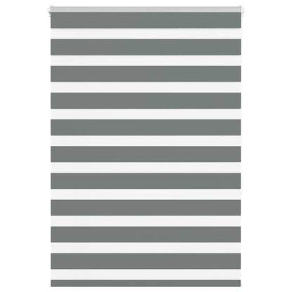 Zebra Blind Dark Grey 100x150 cm Fabric Width 95.9 cm Polyester