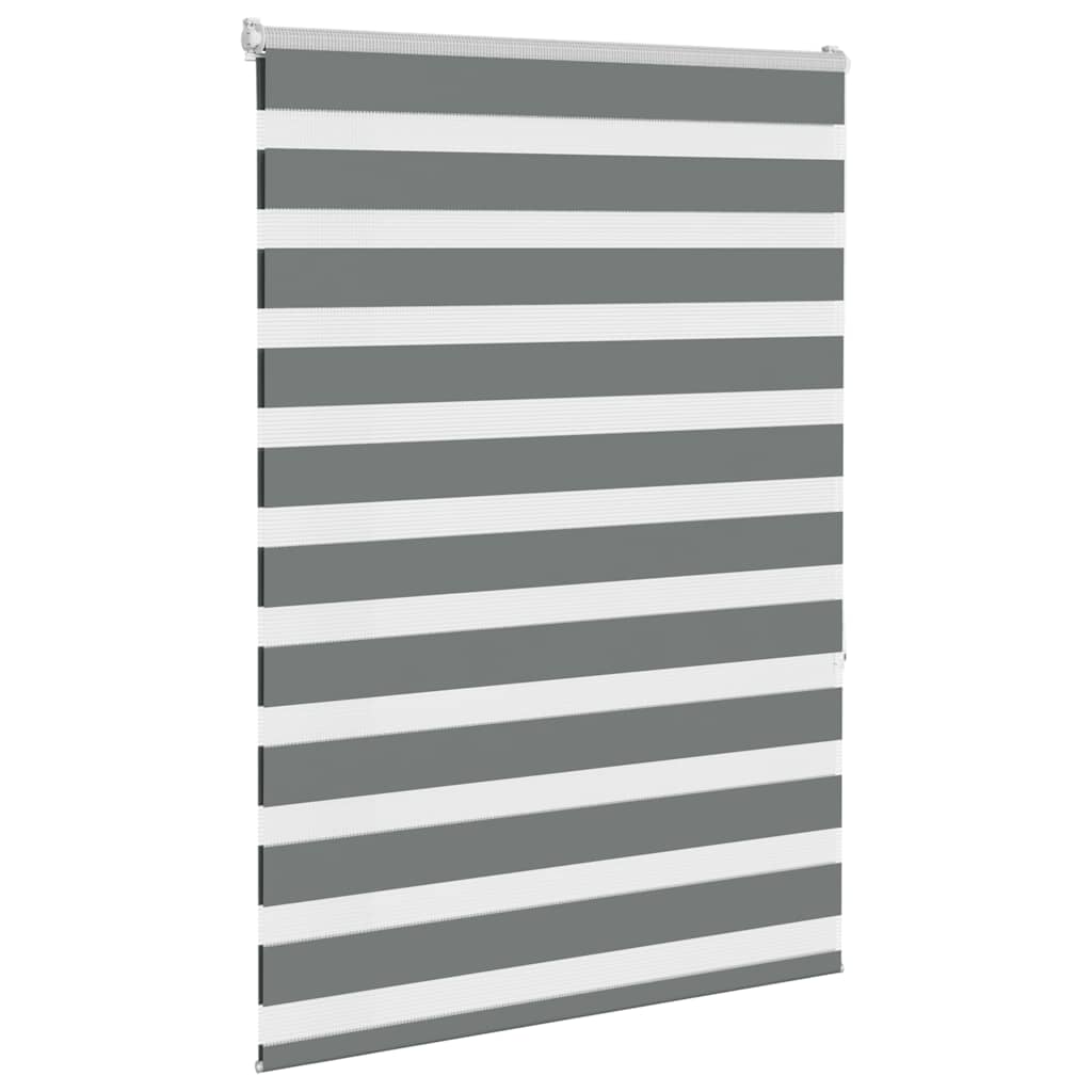 Zebra Blind Dark Grey 110x150 cm Fabric Width 105.9 cm Polyester