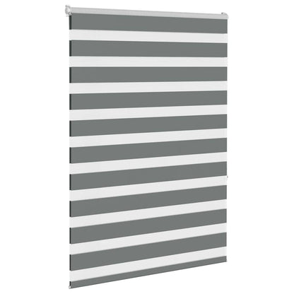 Zebra Blind Dark Grey 110x150 cm Fabric Width 105.9 cm Polyester