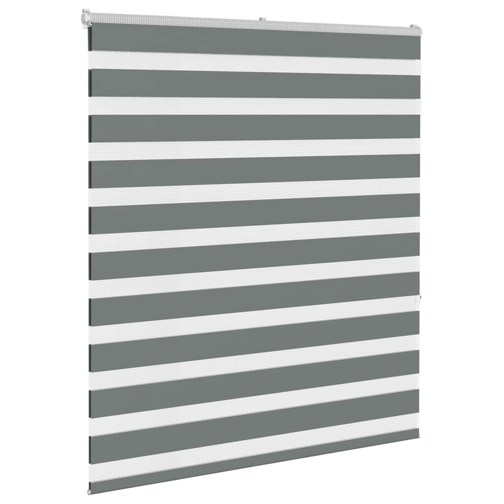 Zebra Blind Dark Grey 120x150 cm Fabric Width 115.9 cm Polyester