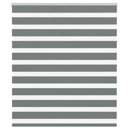 Zebra Blind Dark Grey 130x150 cm Fabric Width 125.9 cm Polyester
