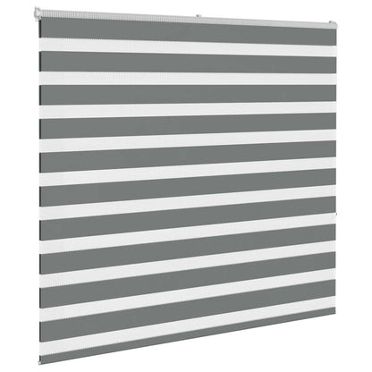 Zebra Blind Dark Grey 165x150 cm Fabric Width 160.9 cm Polyester