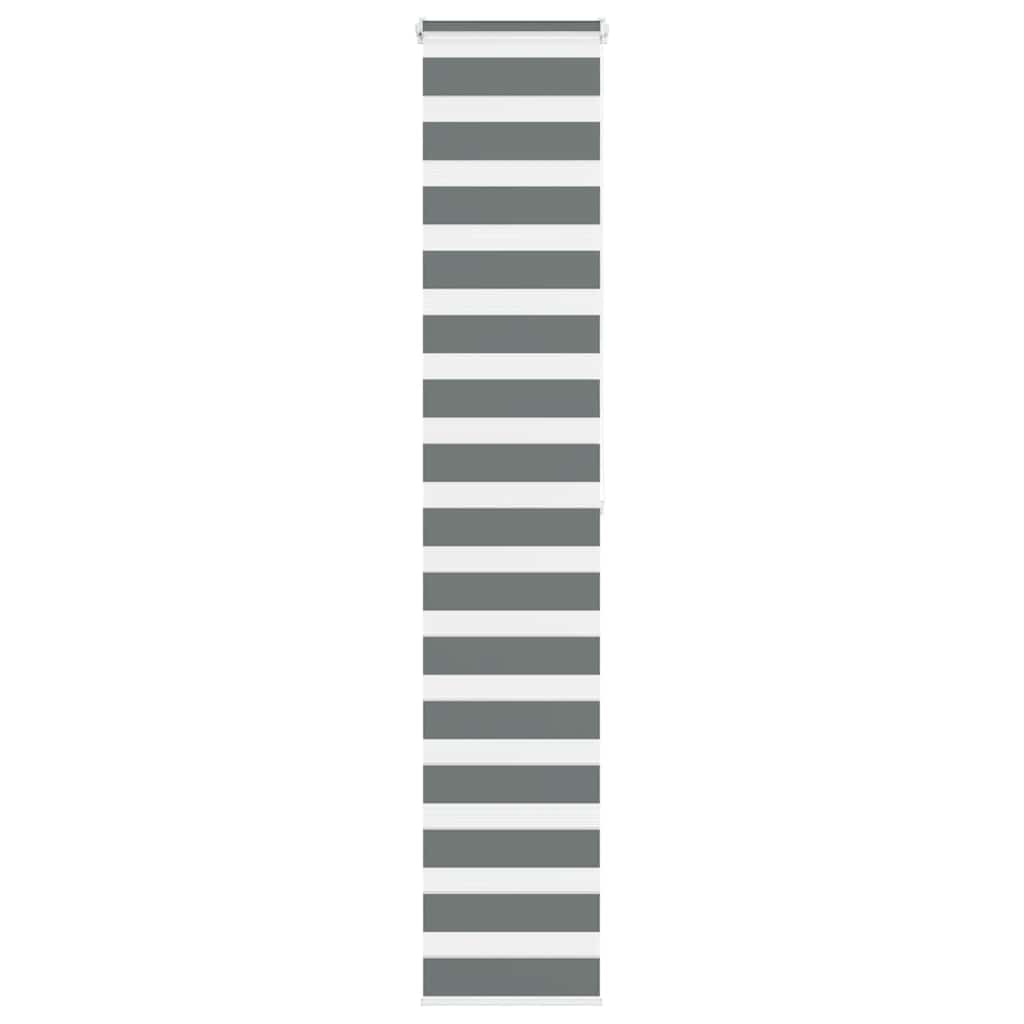 Zebra Blind Dark Grey 50x200 cm Fabric Width 45.9 cm Polyester