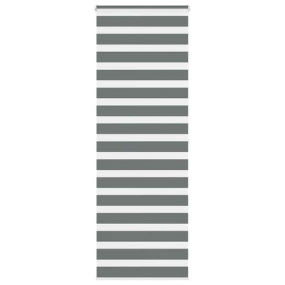 Zebra Blind Dark Grey 80x200 cm Fabric Width 75.9 cm Polyester