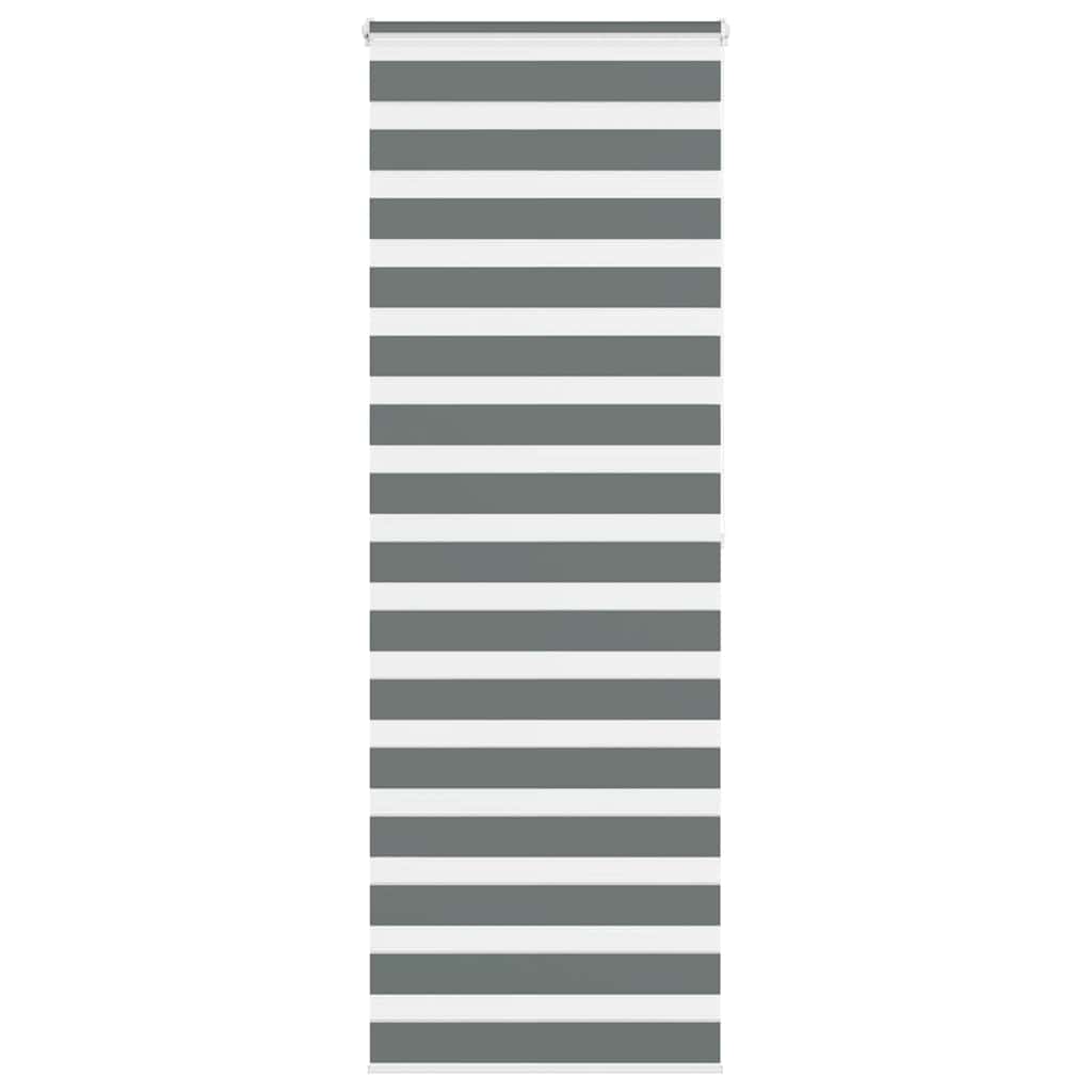 Zebra Blind Dark Grey 90x200 cm Fabric Width 85.9 cm Polyester