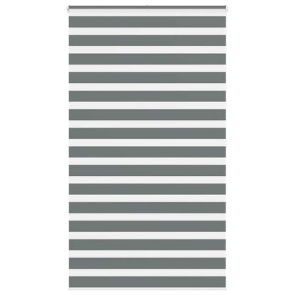 Zebra Blind Dark Grey 125x200 cm Fabric Width 120.9 cm Polyester