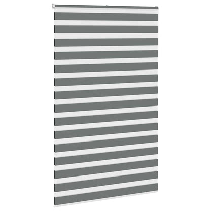 Zebra Blind Dark Grey 140x200cm Fabric Width 135.9 cm Polyester