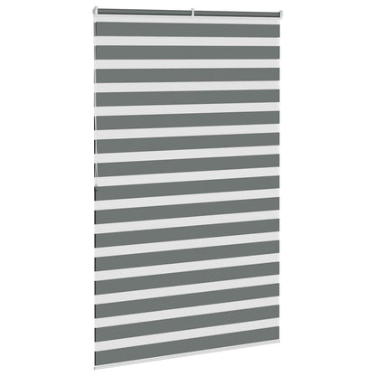 Zebra Blind Dark Grey 140x200cm Fabric Width 135.9 cm Polyester