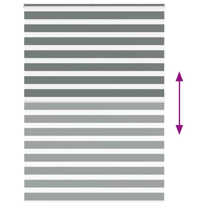 Zebra Blind Dark Grey 160x200cm Fabric Width 155.9 cm Polyester