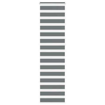 Zebra Blind Dark Grey 65x230 cm Fabric Width 60.9 cm Polyester
