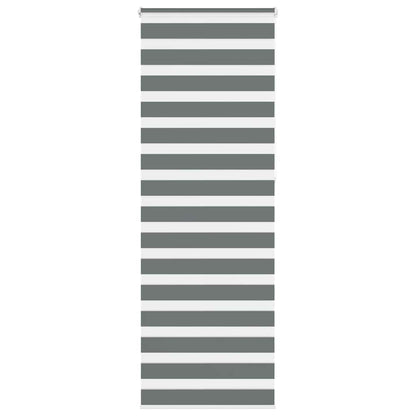 Zebra Blind Dark Grey 90x230 cm Fabric Width 85.9 cm Polyester