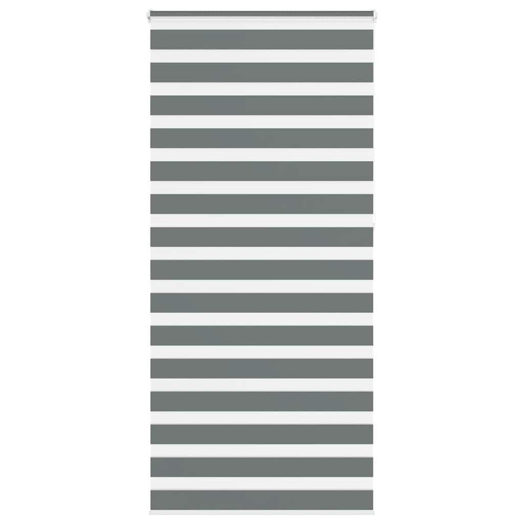 Zebra Blind Dark Grey 100x230 cm Fabric Width 95.9 cm Polyester