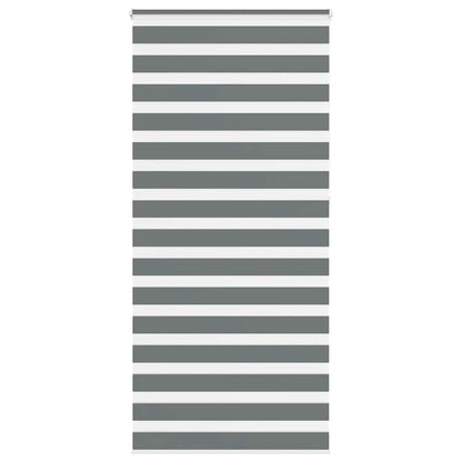 Zebra Blind Dark Grey 100x230 cm Fabric Width 95.9 cm Polyester