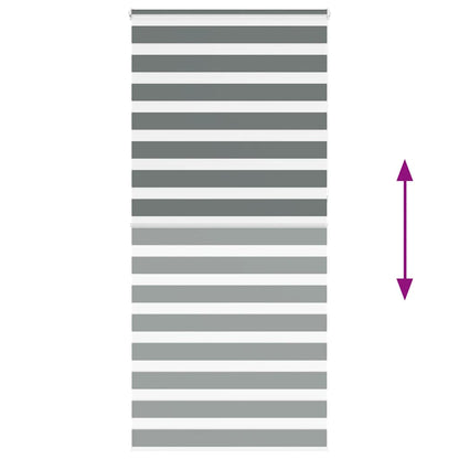 Zebra Blind Dark Grey 115x230 cm Fabric Width 110.9 cm Polyester