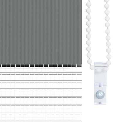 Zebra Blind Dark Grey 115x230 cm Fabric Width 110.9 cm Polyester