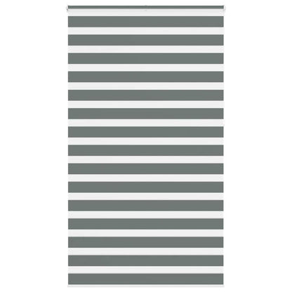 Zebra Blind Dark Grey 120x230 cm Fabric Width 115.9 cm Polyester