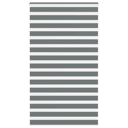 Zebra Blind Dark Grey 125x230 cm Fabric Width 120.9 cm Polyester