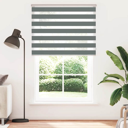 Zebra Blind Dark Grey 145x230cm Fabric Width 140.9 cm Polyester