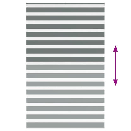 Zebra Blind Dark Grey 145x230 cm Fabric Width 140.9 cm Polyester