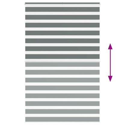 Zebra Blind Dark Grey 150x230cm Fabric Width 145.9 cm Polyester