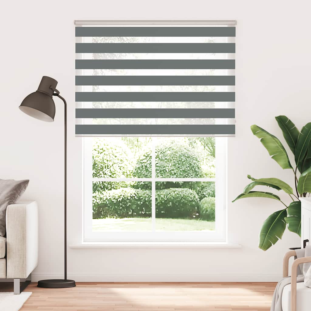 Zebra Blind Dark Grey 165x230cm Fabric Width 160.9 cm Polyester