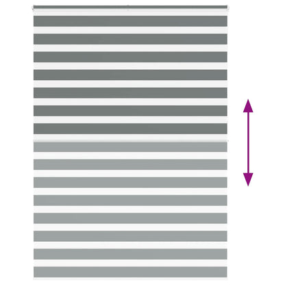 Zebra Blind Dark Grey 165x230cm Fabric Width 160.9 cm Polyester