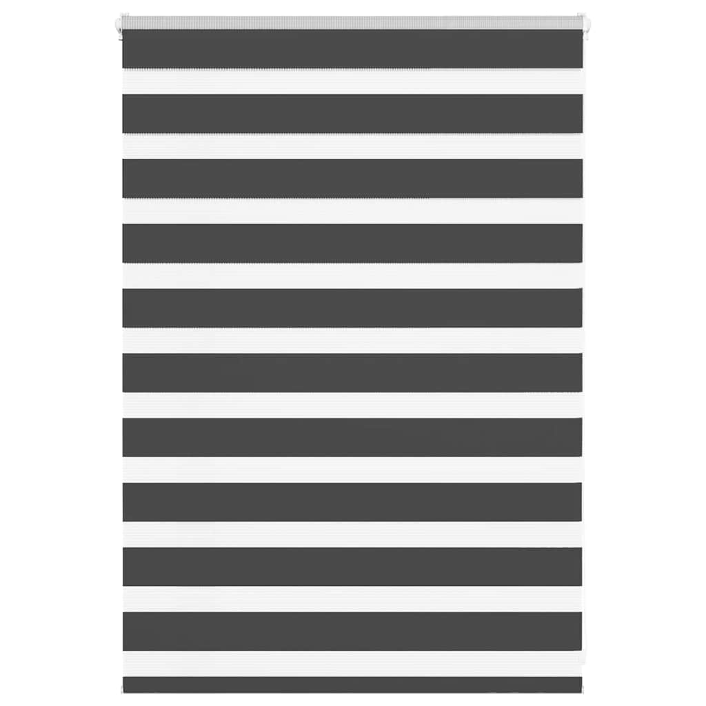 Zebra Blind Black 100x100 cm Fabric Width 95.9 cm Polyester