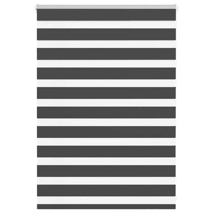 Zebra Blind Black 100x100 cm Fabric Width 95.9 cm Polyester