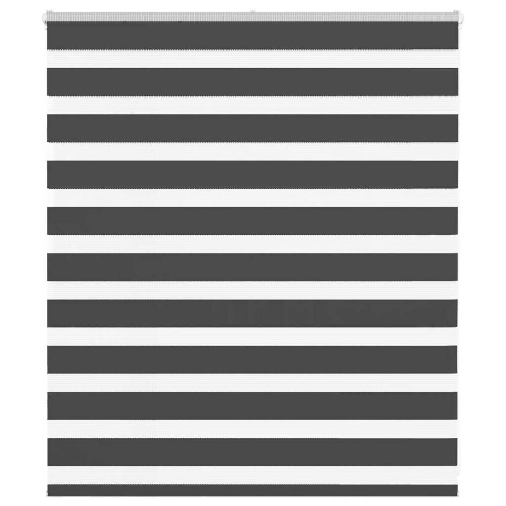 Zebra Blind Black 125x100 cm Fabric Width 120.9 cm Polyester