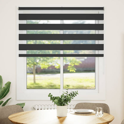 Zebra Blind Black 130x100 cm Fabric Width 125.9 cm Polyester