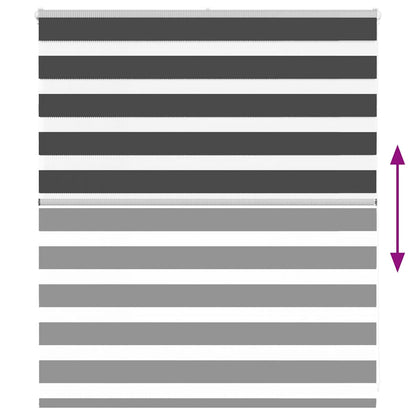 Zebra Blind Black 135x100 cm Fabric Width 130.9 cm Polyester