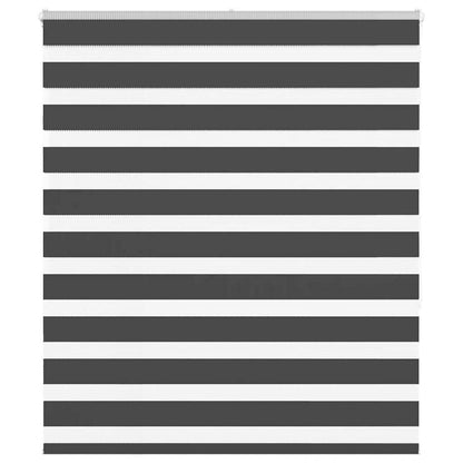 Zebra Blind Black 125x150 cm Fabric Width 120.9 cm Polyester