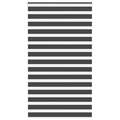 Zebra Blind Black 125x200 cm Fabric Width 120.9 cm Polyester