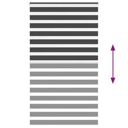 Zebra Blind Black 135x200 cm Fabric Width 130.9 cm Polyester