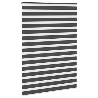 Zebra Blind Black 155x200 cm Fabric Width 150.9 cm Polyester