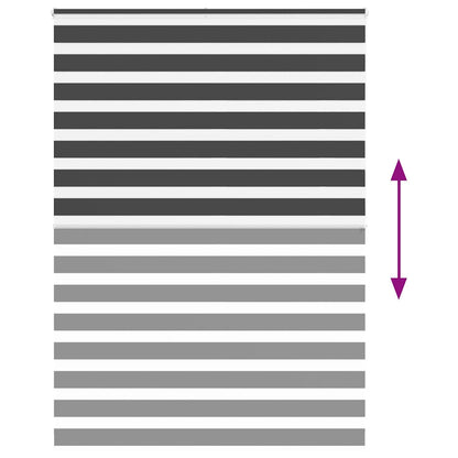 Zebra Blind Black 155x200 cm Fabric Width 150.9 cm Polyester