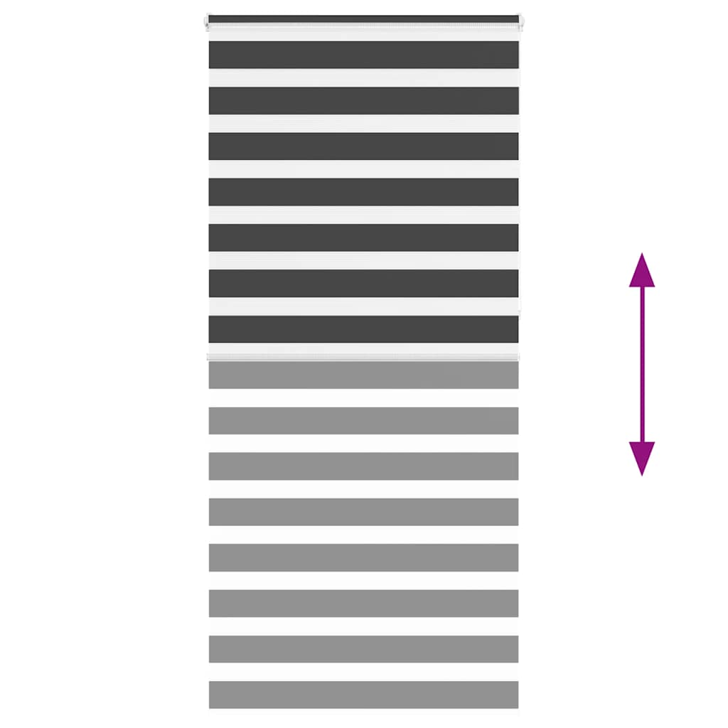Zebra Blind Black 100x230 cm Fabric Width 95.9 cm Polyester