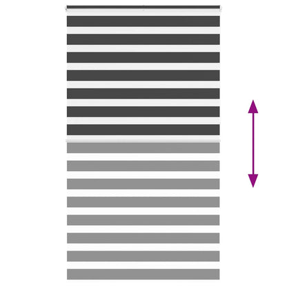Zebra Blind Black 130x230 cm Fabric Width 125,9 cm Polyester