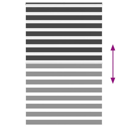 Zebra Blind Black 140x230 cm Fabric Width 135.9 cm Polyester