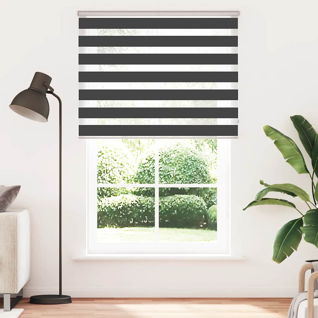 Zebra Blind Black 145x230 cm Fabric Width 140.9 cm Polyester