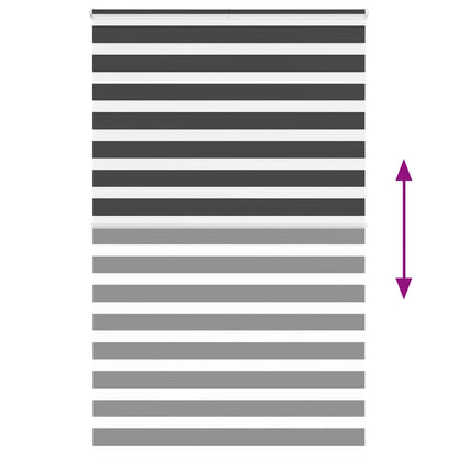 Zebra Blind Black 145x230 cm Fabric Width 140.9 cm Polyester