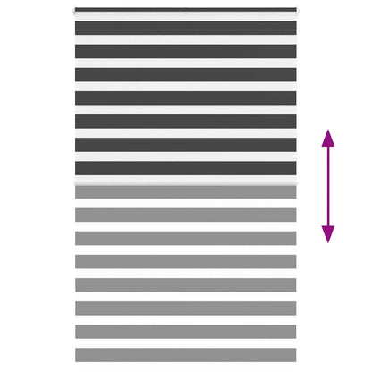 Zebra Blind Black 150x230 cm Fabric Width 145.9 cm Polyester