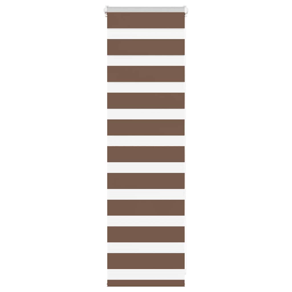 Zebra Blind Brown 40x100 cm Fabric Width 35.9 cm Polyester