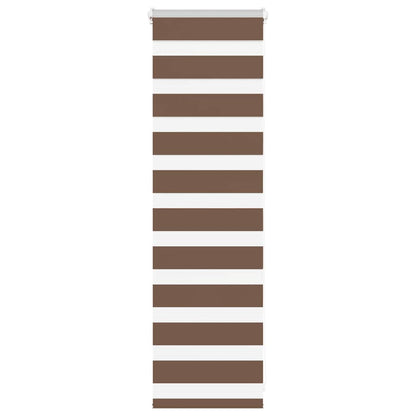 Zebra Blind Brown 45x100 cm Fabric Width 40.9 cm Polyester