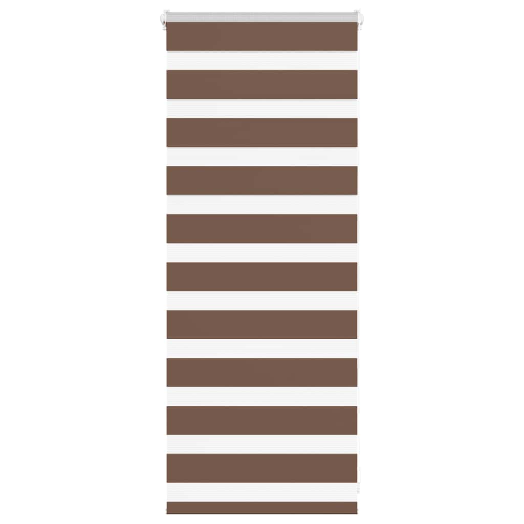 Zebra Blind Brown 65x100 cm Fabric Width 60.9 cm Polyester