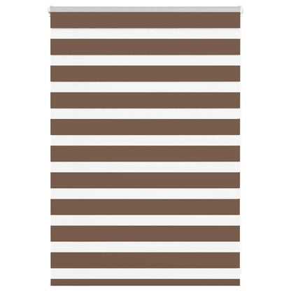 Zebra Blind Brown 115x100 cm Fabric Width 110.9 cm Polyester