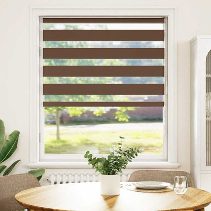 Zebra Blind Brown 115x100 cm Fabric Width 110.9 cm Polyester