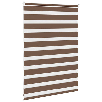 Zebra Blind Brown 115x100 cm Fabric Width 110.9 cm Polyester