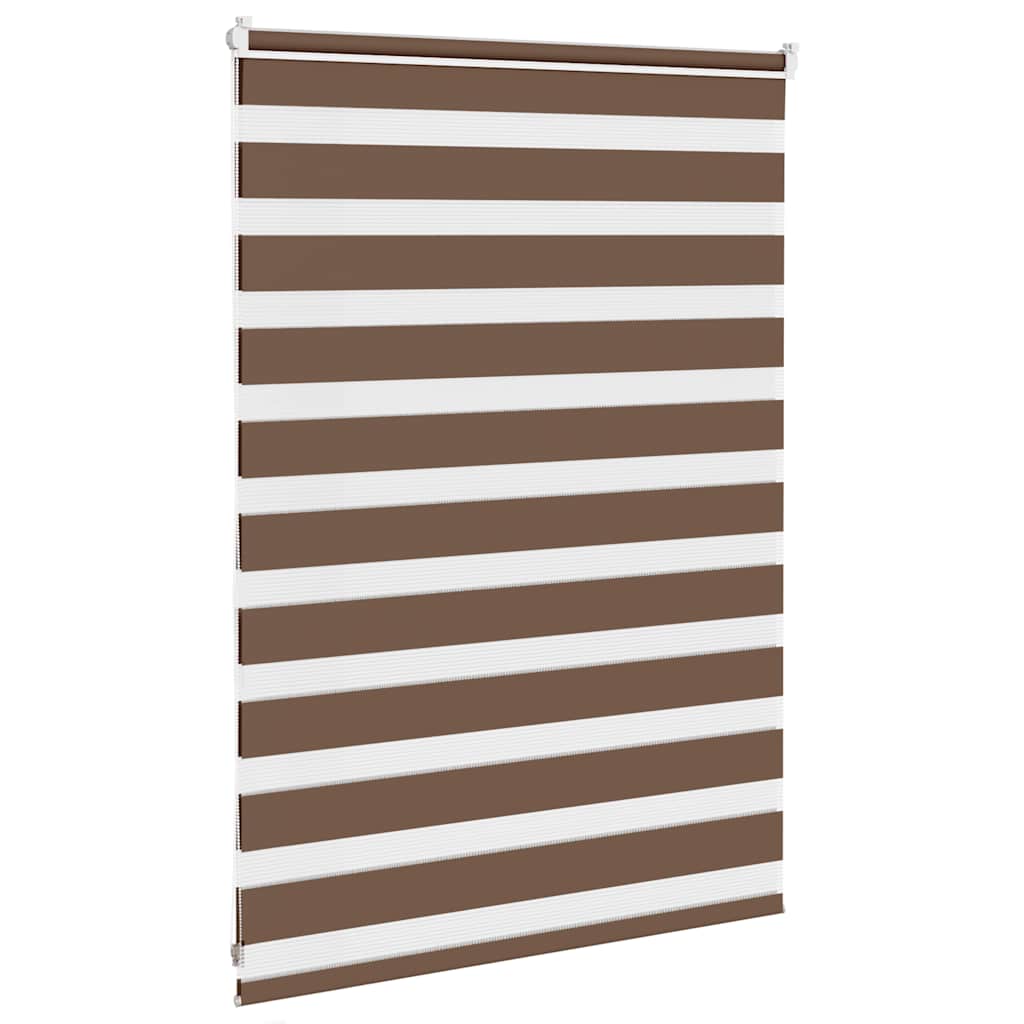 Zebra Blind Brown 115x100 cm Fabric Width 110.9 cm Polyester