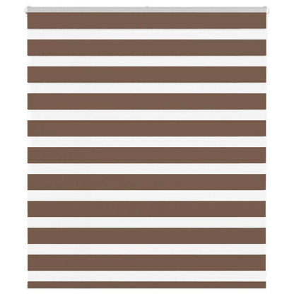 Zebra Blind Brown 130x100 cm Fabric Width 125.9 cm Polyester